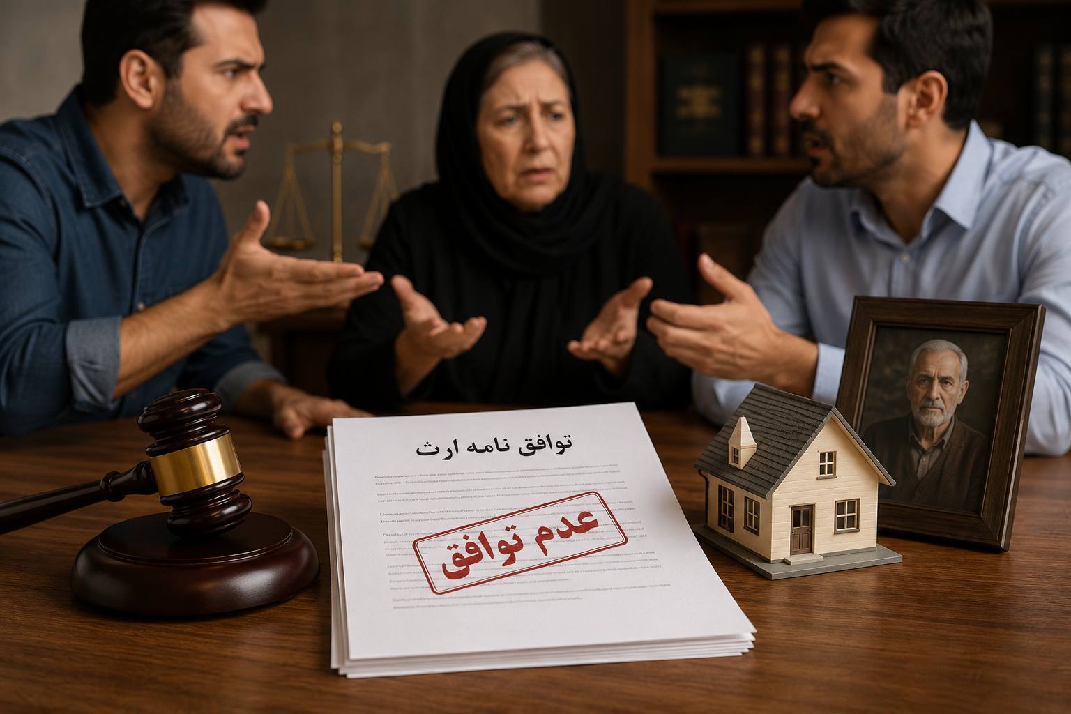 تقسیم ارث در صورت عدم توافق همه وراث